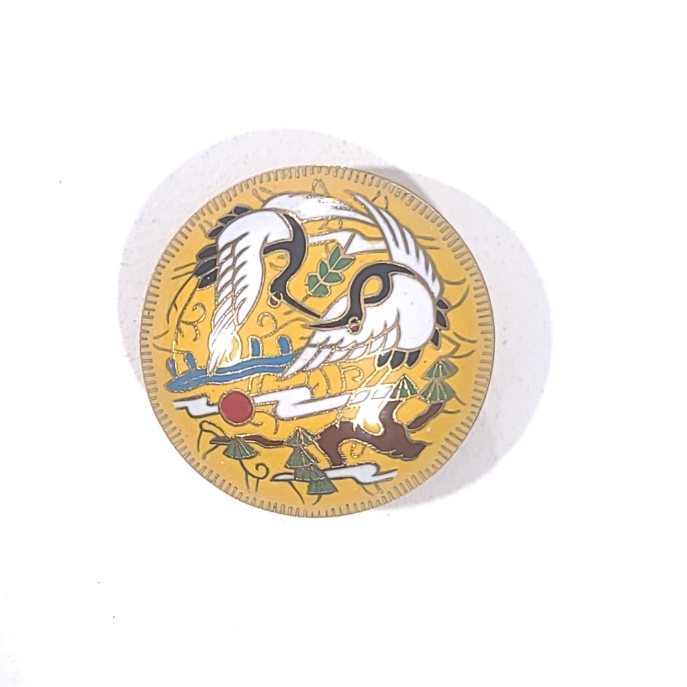 Vintage Enamel Mini Trinket Pill Box
